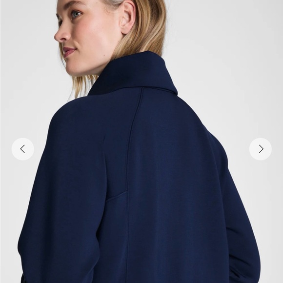 Spanx Air Essentials Half Zip, Navy - Picture 5 of 8